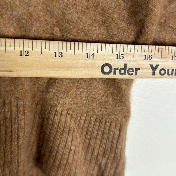 REFORMATION Brown Cashmere Polo Cropped Sweater size XS cozy soft prep - Picture 7 of 11